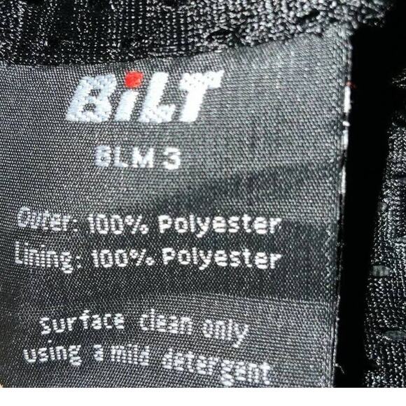 Bilt Mens BLM3 Blaze Mesh Black Padded Full Zip Biker Motorcycle Jacket Size XL - Picture 11 of 12